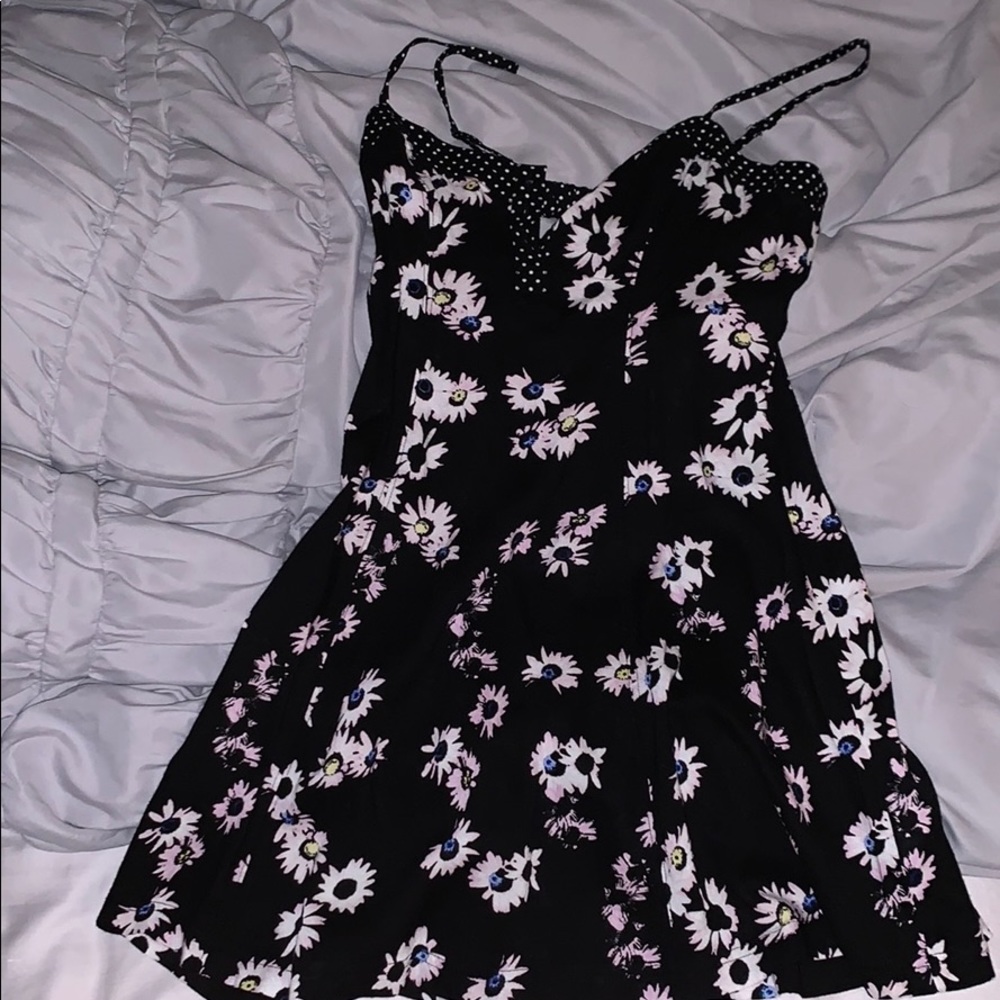 American eagle black floral dress